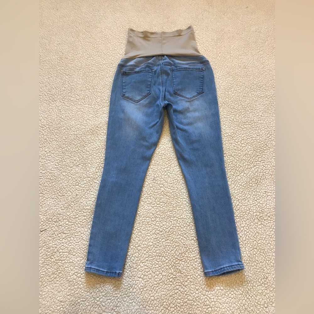Blue Savvy Maternity Stretch Skinny Crop Jegging Distress Denim Jean Pants Ladie - Picture 11 of 11